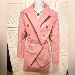Elegant Pink Quilted Women's Jacket